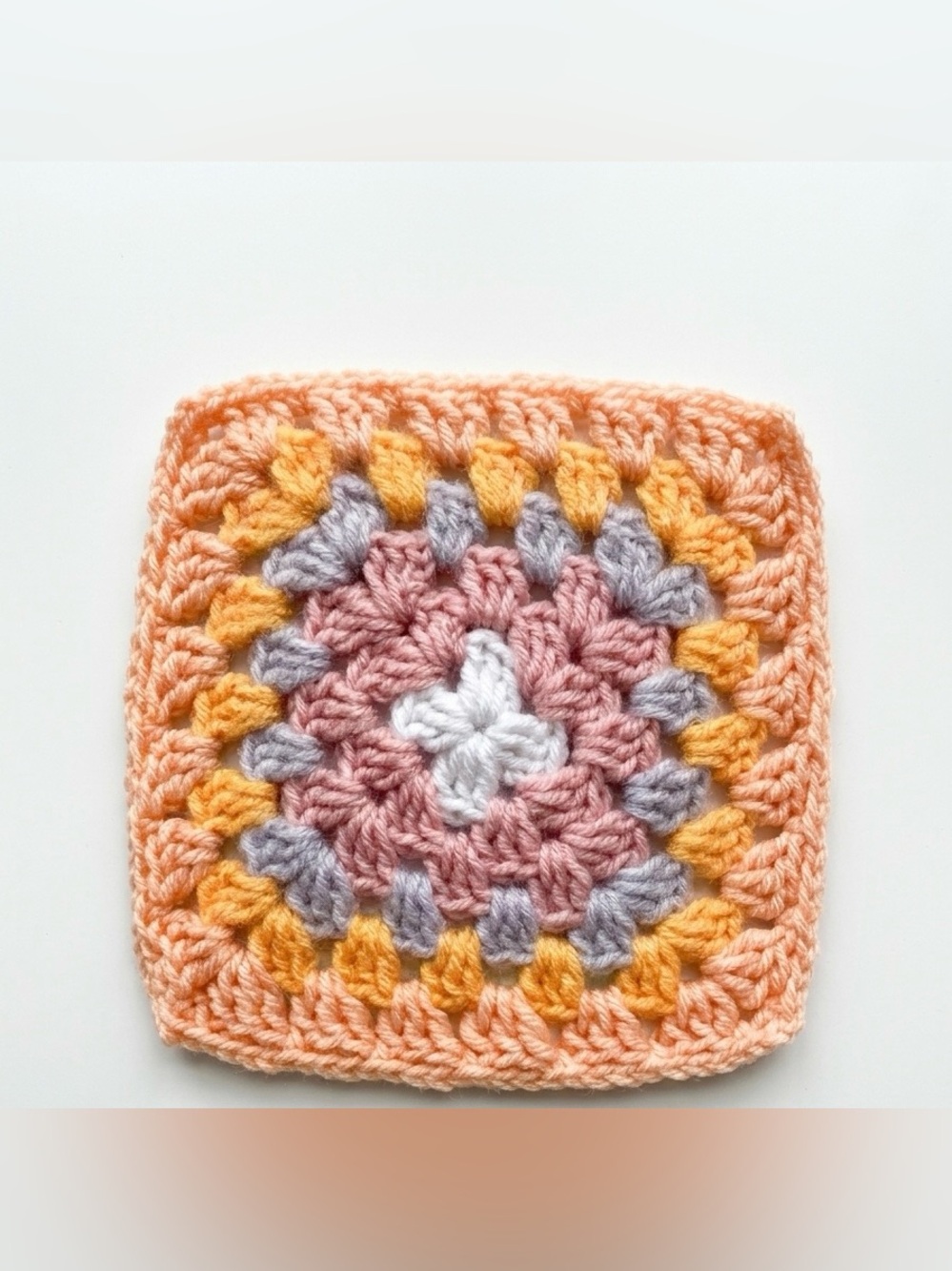 VINTAGE 30+ Yr Heirloom Reversible 7-Color Thick Crochet Pot Trivet • Nana Teres